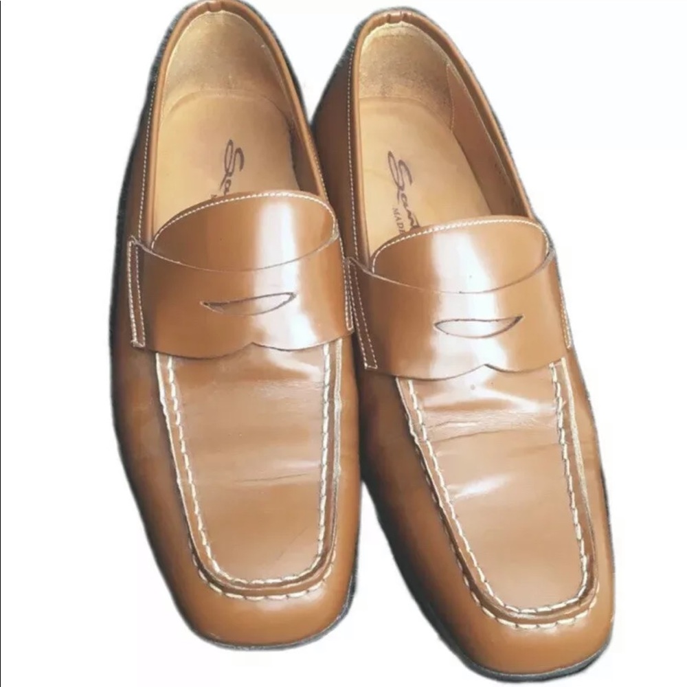 SANTONI Genuine Italian Leather Loafers